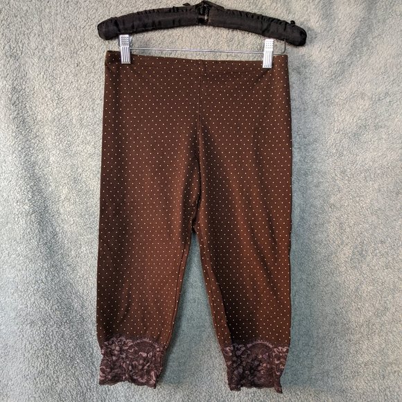 Roomates (tm) Brown Polka-Dot Leggings, Size S - Picture 4 of 5